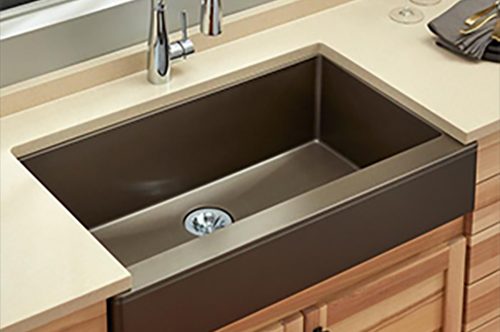 Elkay Quartz Luxe 35-7/8in x 20-15/16in x 9in Single Bowl Farmhouse Sink with Perfect Drain