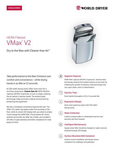 HEPA-Filtered VMax V2 Features & Benefits