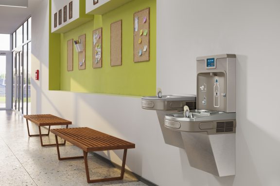 Healthier hallways with Elkay ezH2O and water fountains